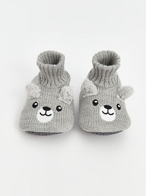 Nak??l? Erkek Bebek ?orapl? Ev Ayakkab?s?