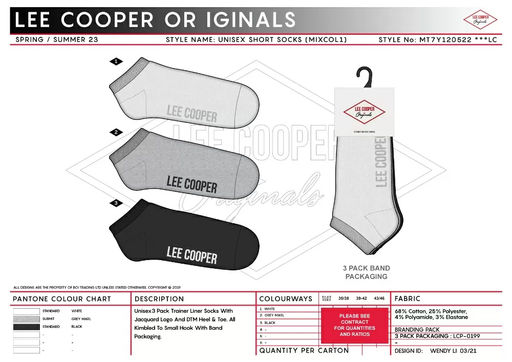 Носки (набор) SHORT SOCK MIX 1 / Lee Cooper  фото 3