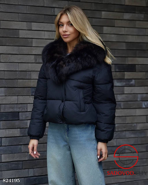 Куртка женская с меховым воротником