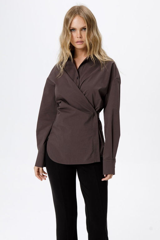 Рубашка Pirs 6208 серо-коричневый