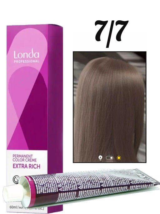Стойкая краска 7/7 блонд коричневый LondaColor