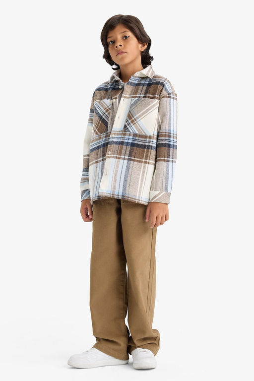 %100 Pamuk Loose Fit Standart Pa_a Gabardin Pantolon Erkek _ocuk - Defacto фото 4