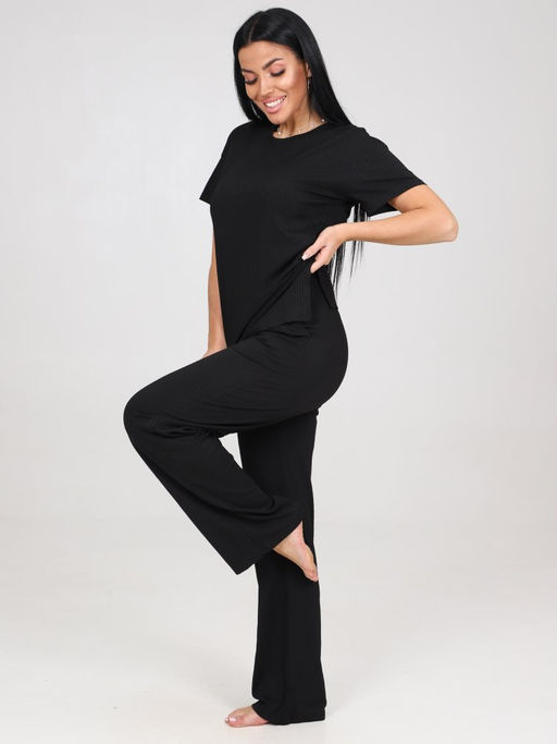 423 ПИЖАМА ЖЕНСКАЯ (брюки) (Черный) - А-дина фото 3