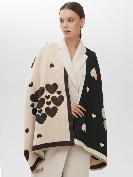 в составе ШЕРСТЬ и КАШЕМИР Большой, мягкий, теплый двусторонний палантин - Tantino фото 8