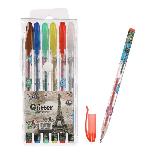 Набор гелевых ручек, 6 цветов, металлик, с блёстками, в блистере - Simaland фото 4