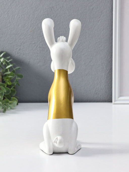 Сувенир полистоун "Пёсик в золотой кофточке" 9х22х26,5 см