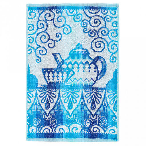 Полотенце кухонное махровое 30х50см, пестротканое, плотность 420гр/м2, хлопок 100%, "Завтрак аристократа" (Россия)