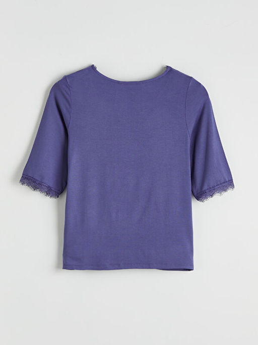 V Yaka Dantel Detayl? Kad?n Pijama Tak?m