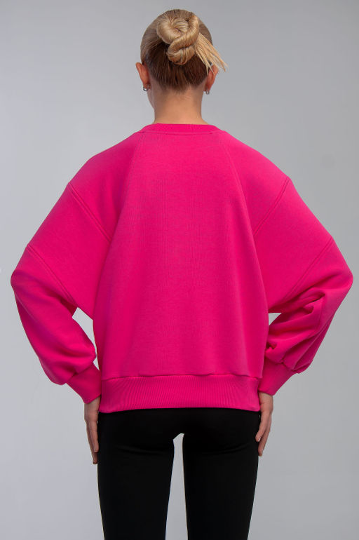 Арт. 15110/2 Свитшот женский укороченный one size (42-50) Цвет:фуксия - Калинка фото 6