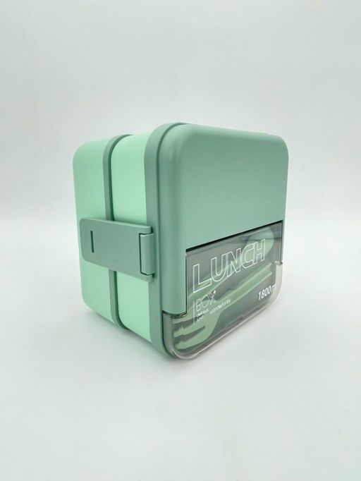 Ланчбокс "Sistem lunch", зелёный, 2 яруса, 4 отделения (1800 мл)