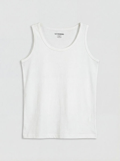 Bisiklet Yaka Erkek ?ocuk Atlet 2li