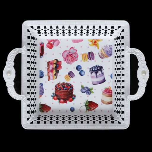 Поднос квадратный с ручками 26 см / JCA508H /уп 60/ - Галеонтрейд фото 6