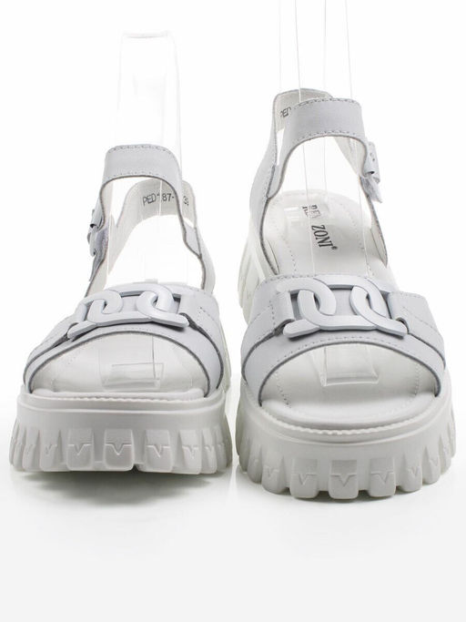 08-PED187-1 WHITE Босоножки женские (натуральная кожа)