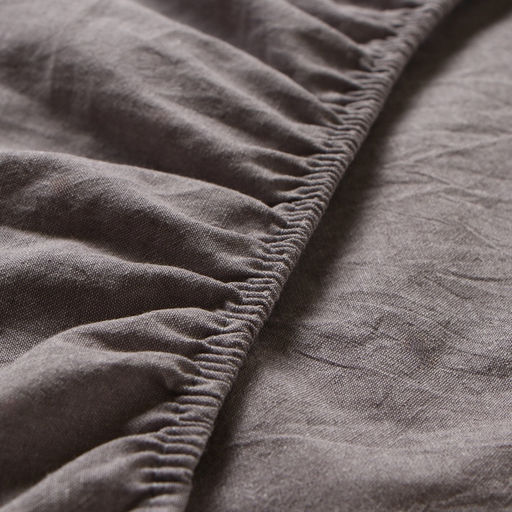 Простыня Этель Denim 160*200*25 см, цв.серый, жатый хлопок, 140 гр/м2, 100% хлопок  фото 7