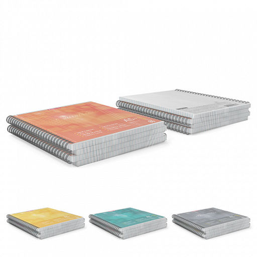 Цена за 4 шт. Тетрадь общая на спирали ErichKrause Spiralblock, А5+, 80 листов, клетка, перфорация, микроперфорация_MIX-PACK  фото 8