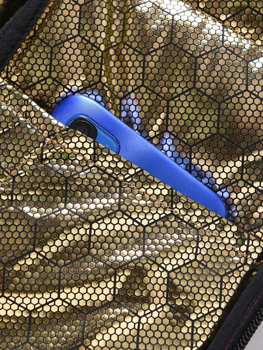 Куртка женская гибридная стёганая с капюшоном с графеновой подкладкой синего цвета 9630_1S