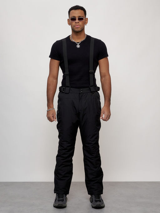 Полукомбинезон утепленный мужской зимний горнолыжный черного цвета 2405Ch - Mtforce фото 2