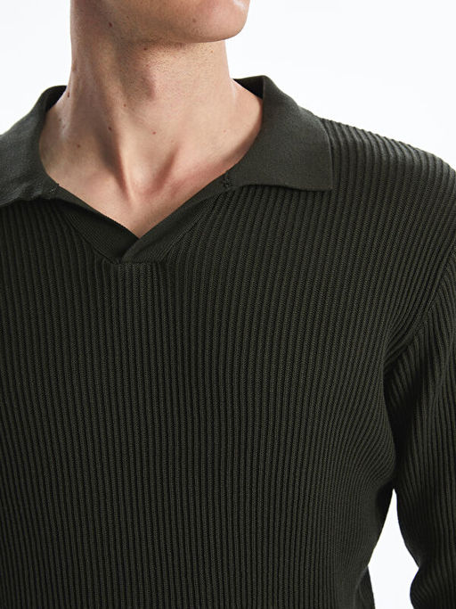 Polo Yaka Erkek Triko Kazak