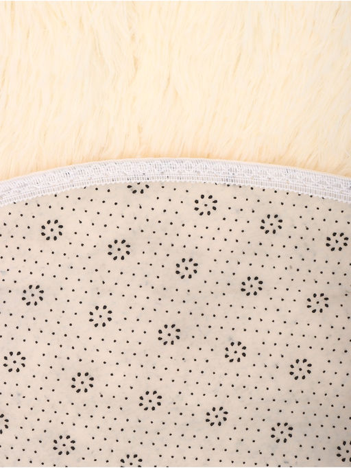 Ковер с ворсом «Этель», d=80 см, молочный