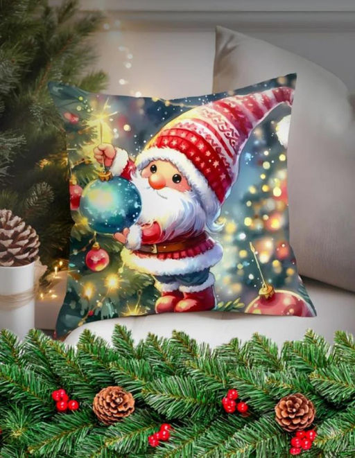 Наволочка декоративная новогодняя 45х45 на молнии, без наполнения