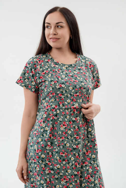 Платье женское из кулирки Миранда цветик макси - Амадэль фото 5