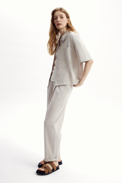 ЕВТ 4132/серо-бежевый брюки жен