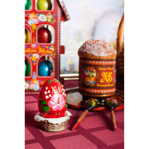 Декоративная свеча Пасхальное яйцо в лукошке - Simaland фото 4
