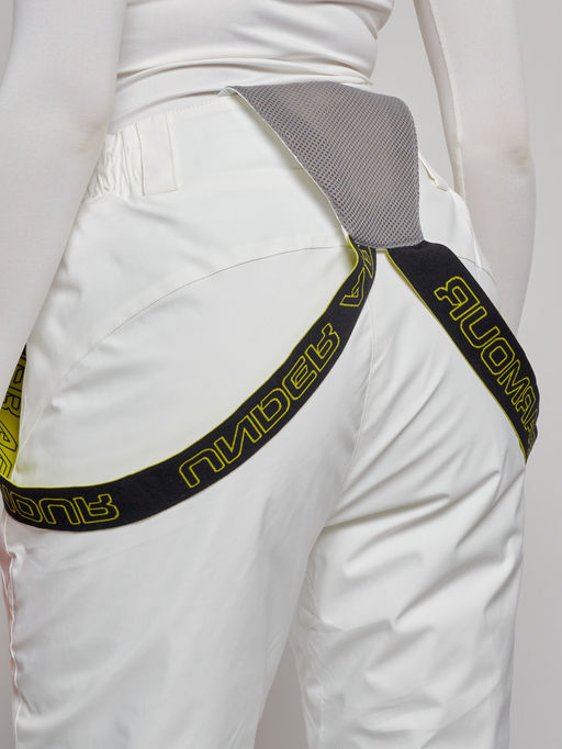 Полукомбинезон утепленный женский зимний горнолыжный белого цвета 526Bl - Chunmai фото 11