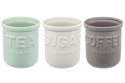 Набор 3 банок д/хранения 750 мл 11,5*11,5*13,5 см с бамбук. крышк. с сил. упл.,сер, беж, светло-зел - Elan gallery фото 12