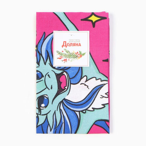 Полотенце Доляна Новогоднее веселье 28х46 см, 100% хл, рогожка 164 г/м2 фото 5