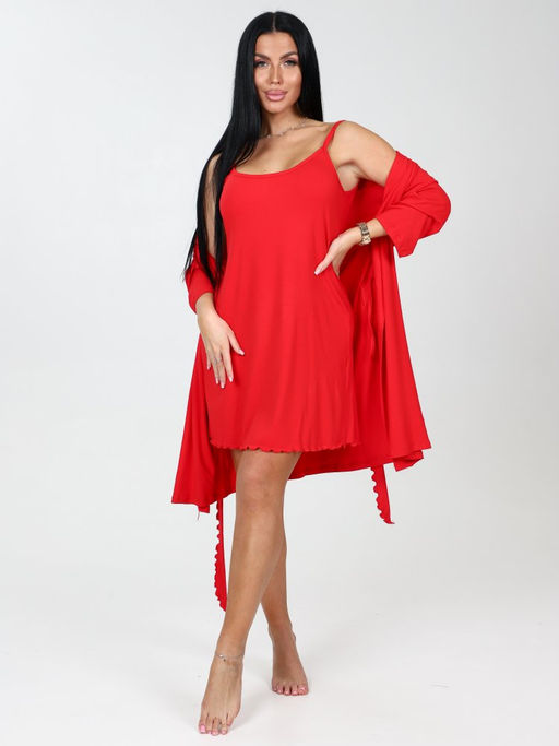 85-ХС ЖЕНСКИЙ КОМПЛЕКТ ДВОЙКА (Красный) - А-дина фото 3