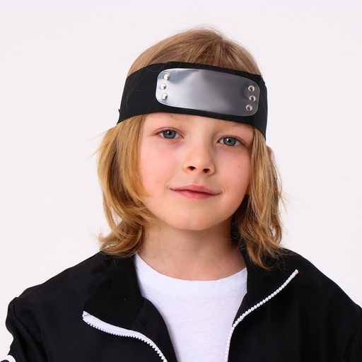 Карнавальный костюм «Ниндзя»: куртка, штаны, повязка, кунаи, рост 134–146 см