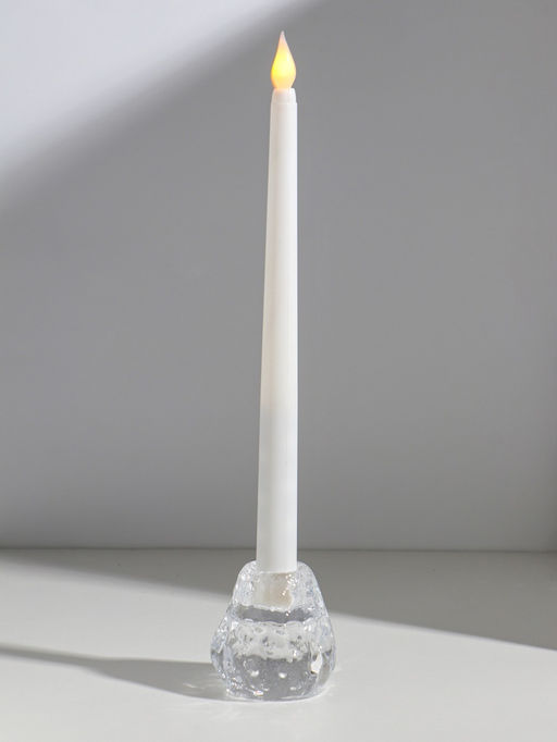 Цена за 2 шт. Подсвечник стекло на 1 свечу "Бутон. Лёд" прозрачный d=3,5 см 6х6х6 см