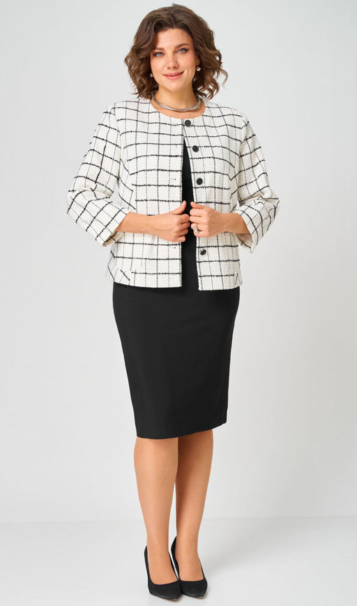 Костюм БелЭльСтиль 861/557 бело-черный