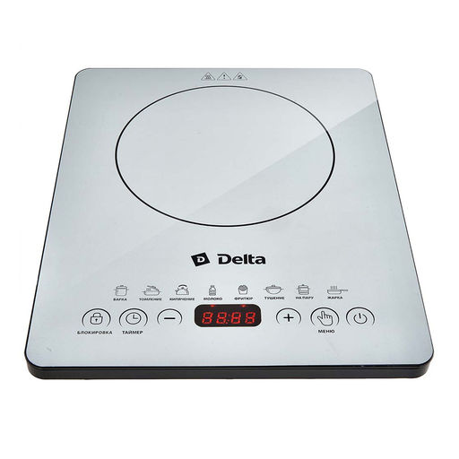 Плита индукционная 2000Вт, 1-конфорочная, 8 программ, дисплей, стеклокер. ДЕЛЬТА арт. D-302N - Полимербыт фото 2