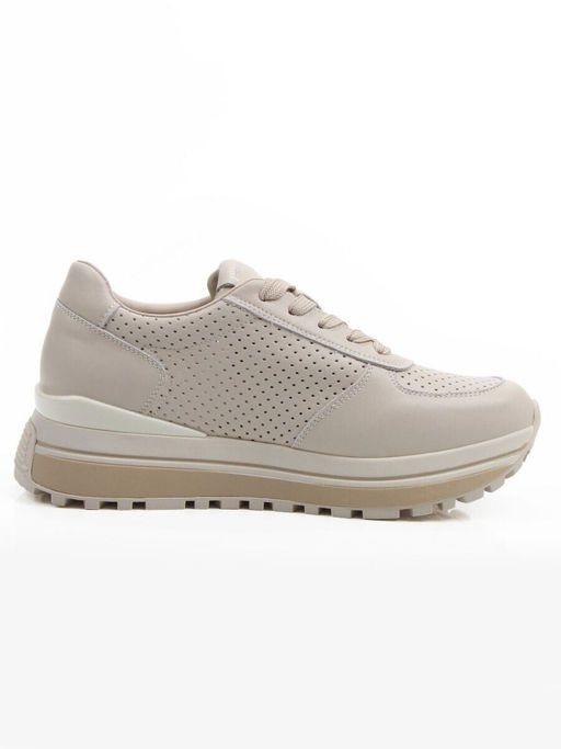 03-A195-5A BEIGE Кроссовки женские (натуральная кожа)