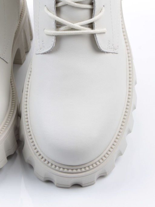 04-PAX27-2Z MILK Ботинки зимние женские (натуральная кожа, 100% шерсть)