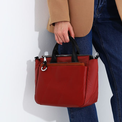 Сумка-тоут на молнии, цвет красный - Simaland фото 9