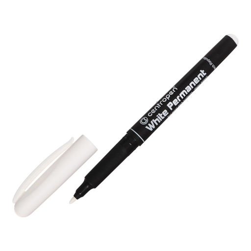 Цена за 10 шт. Маркер перманентный 2.5 мм Centropen 2686, линия 1.2 мм, цвет белый