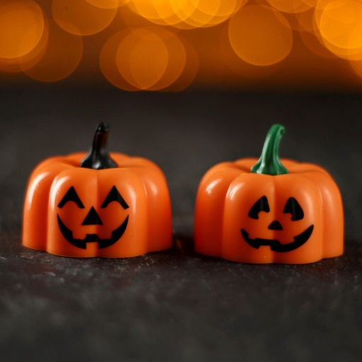 Цена за 12 шт. Свеча светодиодная «Тыква Хэллоуина», МИКС