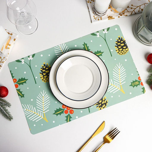 Цена за 4 шт. Салфетка сервировочная на стол Доляна Лесные шишки, 2641 см  фото 2