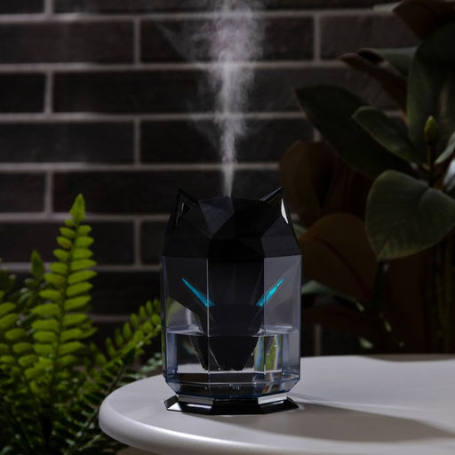 Увлажнитель воздуха Luazon HM-12 «Волк», ультразвуковой, 650 мл, 2 Вт, погружной, USB, чёрный