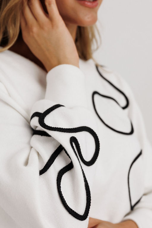 Джемпер Lars Style 1144/1 молочный/черный