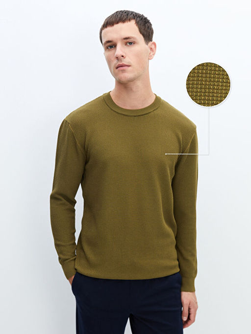 Bisiklet Yaka Erkek Triko Kazak