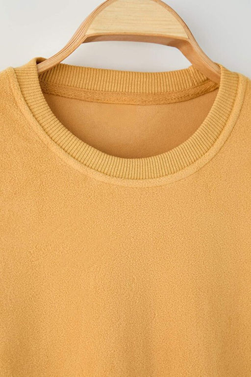 Hardal Regular/Normal Kesim Polar Bisiklet Yaka Sweatshirt/Pijama _st_ TMNAW26SW00033 - Trendyolmilla фото 2