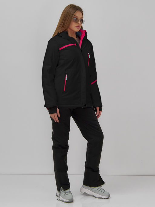 Горнолыжный костюм женский зимний черного цвета 07091Ch - Chunmai фото 3