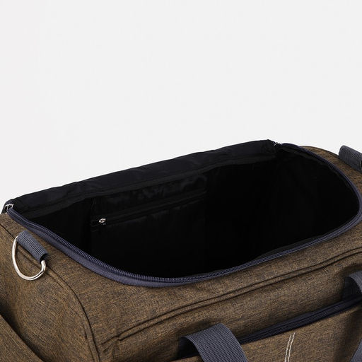 Сумка спортивная на молнии, 2 наружных кармана, длинный ремень, цвет хаки - Simaland фото 4