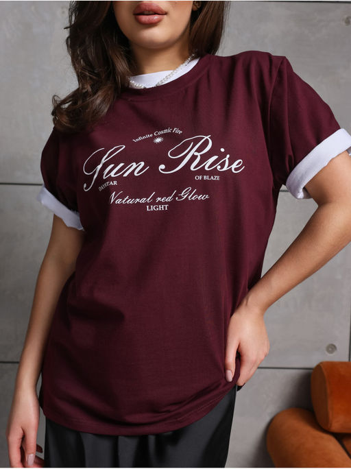 Футболка "Раиз" Бордо женская