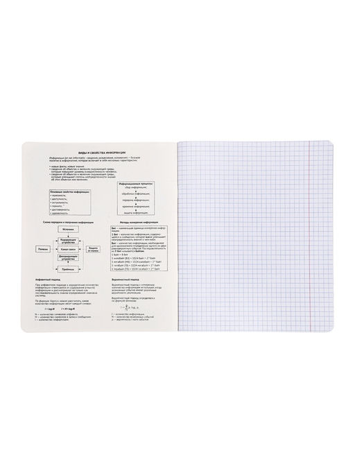 Комплект 12 предметных тетрадей 48 листов, справочная информация, 60 г, Пастель