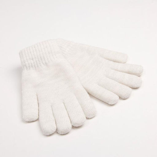 Перчатки женские двухслойные MINAKU однотонные, размер 6.5, белые